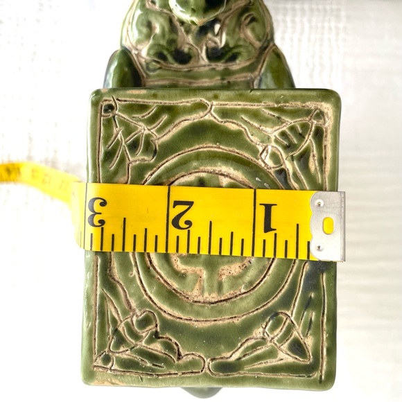 1960s Chinese Elephant Garden Seat Ceramic Sculpture, green 10” - Picture 10 of 12